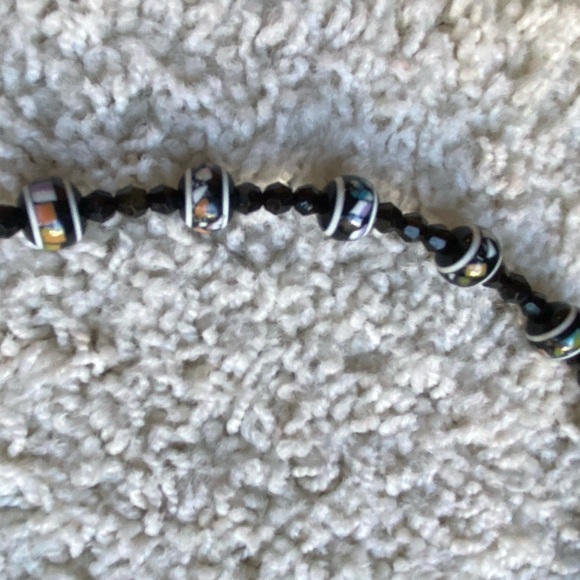 Black Beaded Evening Handbag - Picture 4 of 7